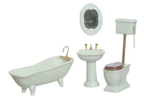 Bath Set, 4 pc., White